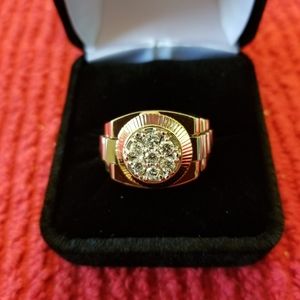 Men's Diamond Ring In A Rolex Mounting